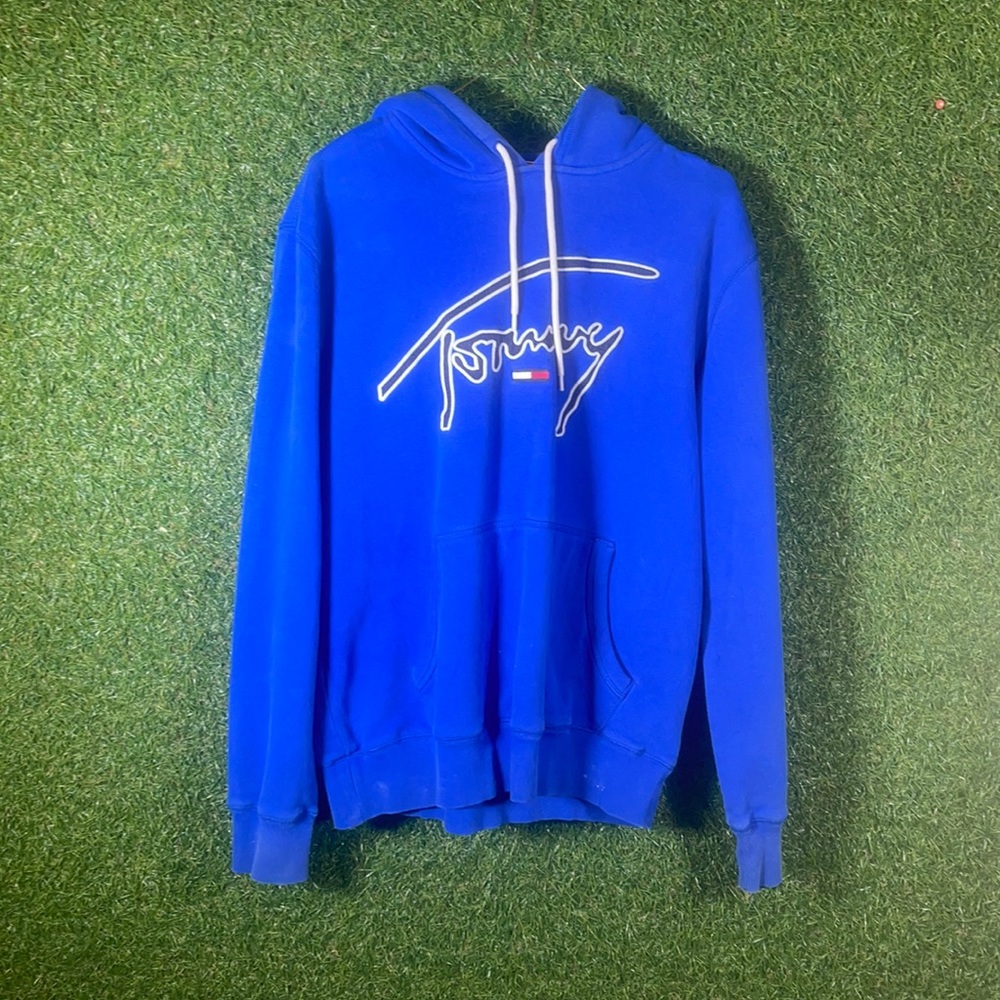 Vintage blue Tommy Hilfiger embroidered Hoodie